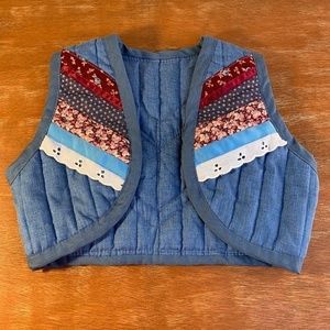 Handmade Fall Winter Quilted Vest For Toddlers Fits Like 12-18 Months (1334)